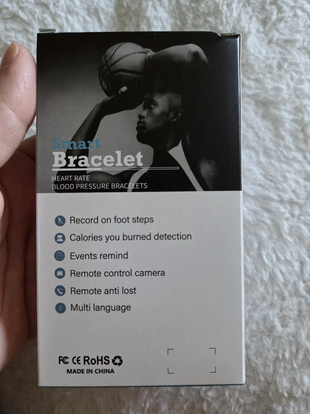 Purple Fitness Tracker Smart Band with Color Display